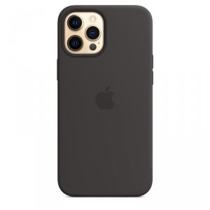 Apple Silikonowe etui z MagSafe do iPhonea 12 Pro Max Czarne