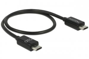 Delock Kabel USB MICRO M/ M 2.0 0.3M OTG czarny