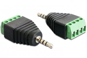 Delock Adapter TERMINAL BLOCK 4PIN-JACK  2.5MM(M)