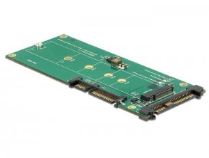 Delock Adapter U.2 SFF-8639 NVMe / SATA 22-pinowy > 1 x M.2 z wpustem M