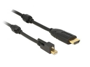 Delock Kabel DisplayPort MINI(M) V1.2 ze śrubą - HDMI(M) 2m