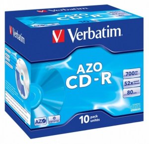 Verbatim CD-R 52x 700MB 10P JC DLP Crystal  43327