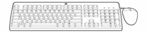 Hewlett Packard Enterprise Zestaw USB UK Keyboard/Mouse Kit 631344-B21