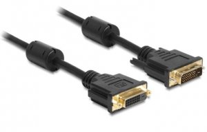 Delock Przedłużacz DVI-D (24+1) 5m dual link + ferryt