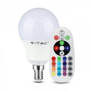 V-tac Żarówka LED Smart E14 3,5W P45 RGB+6400K
