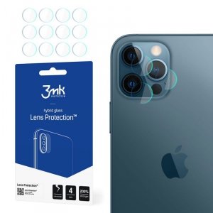 3MK Szkło hybrydowe FlexibleGlass Lens iPhone 12 Pro 6,1  na obiektyw aparatu 4szt