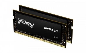 Kingston Pamięć DDR4 FURY Impact SODIMM 32GB(2*16GB)/2666 CL15 1Gx8