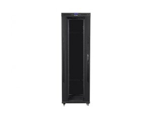 Lanberg Szafa instalacyjna rack stojąca 19 42U 800x1200 czarna, drzwi szklane LCD (Flat pack)