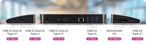 IcyBox Stacja dokująca IB-DK2408-C 11w1,HDMI,LAN,6xUSB,K-Lock,Headset,czytnik  kart,DisplayPort