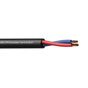 PROCAB Kabel głośnikowy 2 x 2.5 mm. - 13 AWG EN50399 CPR Euroclass Cca-s1b,d0,a1 100 m Czarny - CLS225-CCA/1
