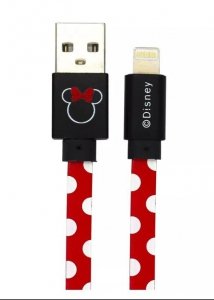 Disney Kabel USB Lightning 1m Minnie kropki