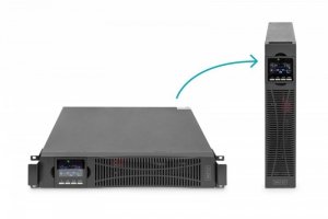 Digitus Zasilacz awaryjny UPS Online Rack 19/Tower, 6kVA/6kW, 2U, bez baterii (moduł baterii DN-170108)