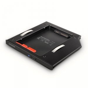 AXAGON RSS-CD09 Ramka na 2,5 SSD-HDD do gniazda DVD, 9.5mm LED aluminium