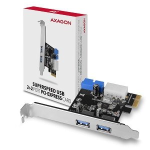 AXAGON Kontroler PCIe 2+2x port USB 3.2 GEN 1, PCEU-232VL, UASP, SP & LP