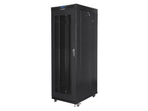 Lanberg Szafa stojąca rack 19 cali 42U 800x1200 czarna drzwi perforowane LCD (flat pack) V2