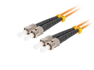 Lanberg Patchcord światłowodowy MM ST/UPC-ST/UPC DUPLEX 3.0MM OM2 50/125 LSZH 15m pomarańczowy