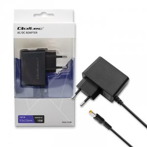 Qoltec Zasilacz wtyczkowy 15W | 15V | 1A | 5.5*2.5