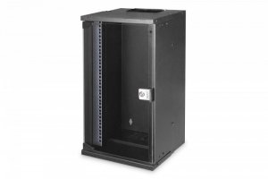 Digitus Szafa sieciowa wisząca 10 cali 12U, SOHO PRO 595 x 315 x 300 mm, nośność 60kg, drzwi szyba, niezłożona, Czarna