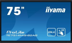 IIYAMA Monitor interaktywny 75 cali TE7514MIS-B2, INFRARED,50pkt,VA,4K,7H,WiFi,MIC,USB ANDROID 13, Google EDLA