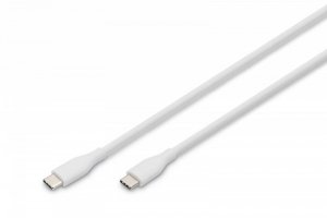Digitus Kabel zasilający silikonowy USB-C - USB-C, USB 2.0 60W, 1m Biały