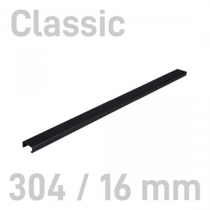 Grzbiety kanałowe MetalBind- O.CHANNEL Classic Czarny - 304/16 mm - 10 sztuk