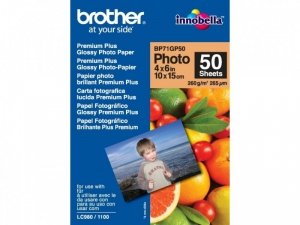 Papier fotograficzny Brother Premium Plus Glossy Photo błyszczący — 50 arkuszy 10 x 15 cm 260g (BP71GP50)