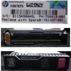 Hewlett Packard Enterprise 6TB hot-plug **Refurbished** 6TB hot-plug SAS,  3.5-inch  - 7,200 RPM, 6Gb
