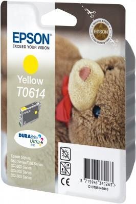 Wkład żółty do Epson Stylus D88/D68PE/DX4800/3850/4850/3800. Wydajność 400 stron. T0614