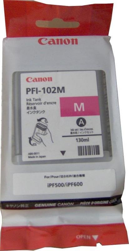 Tusz CANON PFI-102M 130 ml magenta do IPF500/510/600/605/610/710/720 LP17/24