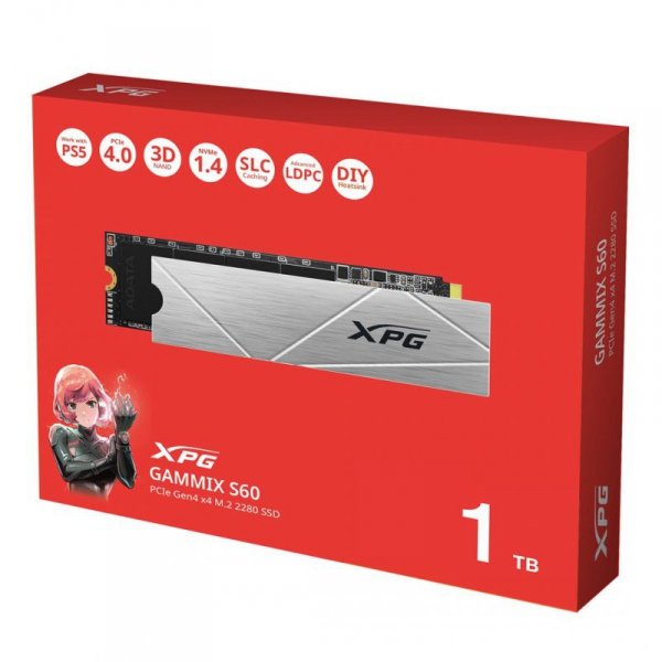 ADATA DYSK SSD GAMMIX S60 1TB PCIe Gen4 M.2