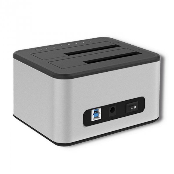 QOLTEC STACJA DOKUJĄCA DYSKÓW 2XHDD/SSD 2.5&quot;/3.5&quot; SATA | USB 3.0 | KLONOWANIE