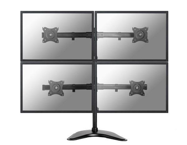 Neomounts NM-D335D4BLACK uchwyt / stojak do monitorów 68,6 cm (27&quot;) Biurko Czarny