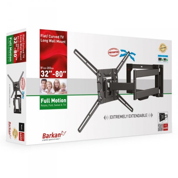 Barkan Mounting Systems 4400 uchwyt do telewizorów 2,03 m (80&quot;) Czarny