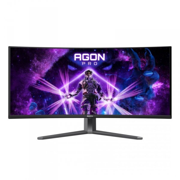 AOC AGON PRO AG346UCD monitor komputerowy 86,4 cm (34&quot;) 3440 x 1440 px Wide Quad HD QD-OLED Czarny, Szary