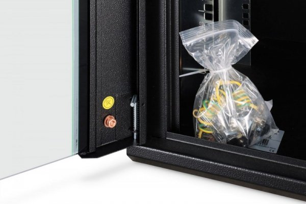 Digitus Szafa sieciowa wisząca Dynamic 19" 12U rack 607x600x450mm, drzwi szyba, czarna, niezłożona, 60kg