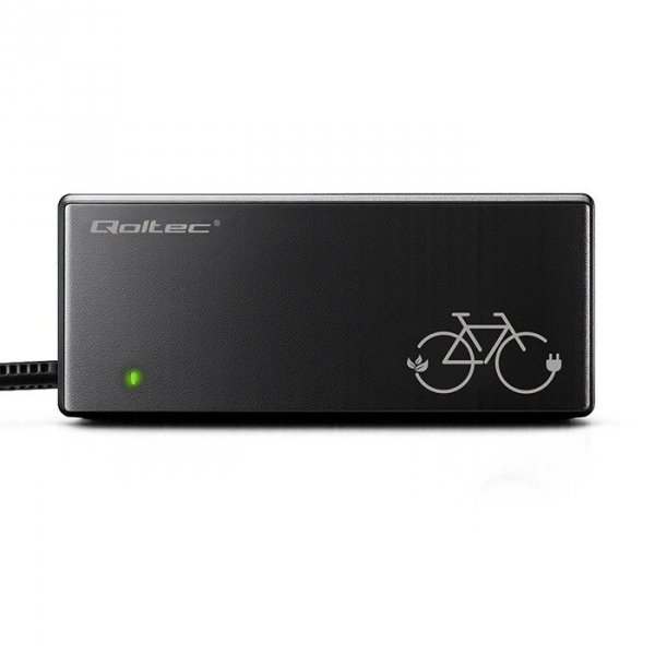 Qoltec Ładowarka do roweru elektrycznego 36V | 42V | 2A | 3P-GX16 + kabel zasilający