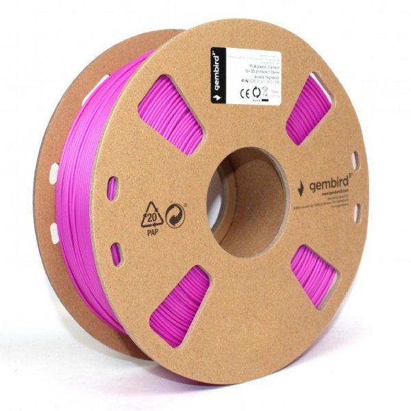 Gembird Filament PLA, 1.75 mm, 1 kg, fioletowy