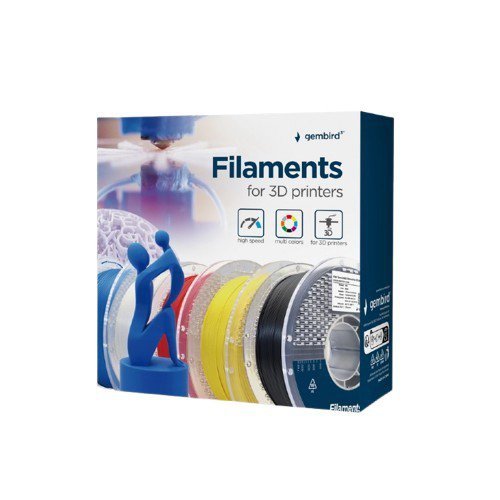 Gembird Filament PLA ekstra elastyczny, 1,75 mm, 1 kg, czarny