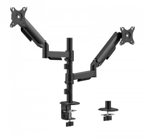 Gembird Ramię biurkowe, regulowane  na dwa monitory od 17 do 32 cale obciążenie do 9 kg