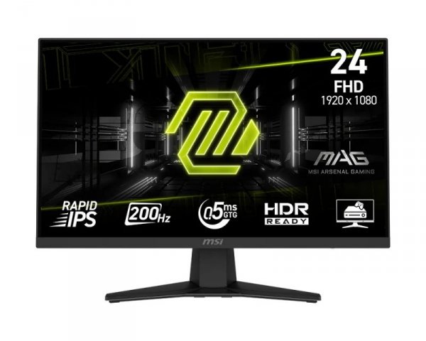 MSI Monitor 23.8 cala MAG 244F LED/FHD/Flat/200Hz/czarny