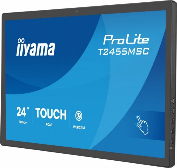 IIYAMA Monitor 24 cale T2455MSC-B2 POJ.10PKT.IPS,HDMI,DP,USB3.0,CAM,MIC,   FHD 120Hz