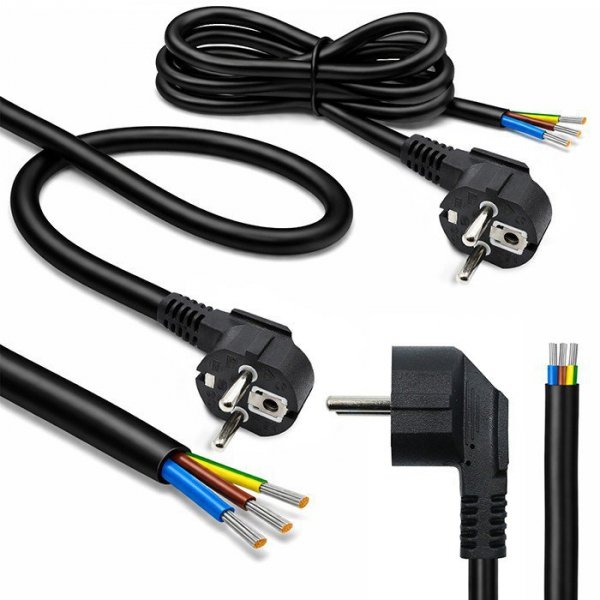 Qoltec Kabel zasilający | wtyczka kątowa SCHUKO CEE 7/7 (E/F) | miedź Cu odizolowany lutowany | 3x1.5mm2 | 3m
