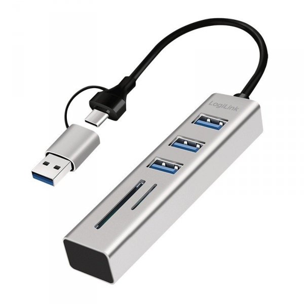 LogiLink Hub 3xUSB3.0 z czytnikiem kart pamięci