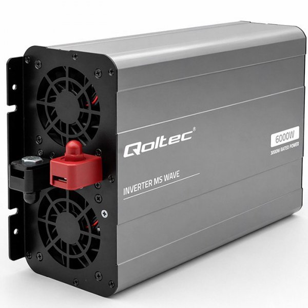 Qoltec Przetwornica napięcia MS Wave | 12V na 230V | 3000/6000W