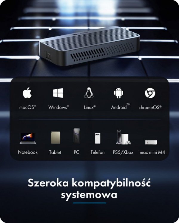 IcyBox Obudowa z 80 Gbps IB-1980M-80G Thunderbolt 5 M.2 NVMe SSD