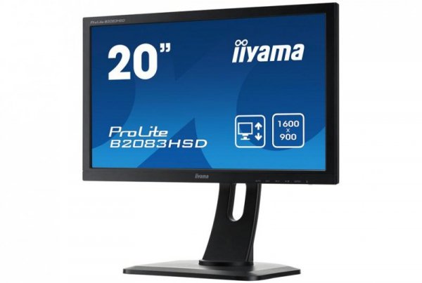 IIYAMA Monitor 19.5 B2083HSD-B1 DVI-D/DSUB/GŁOŚNIKI/PIVOT