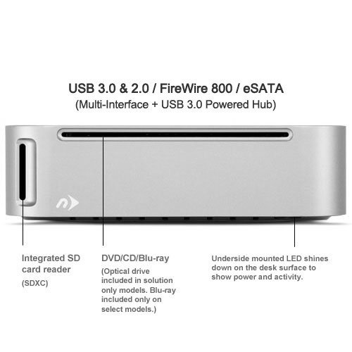 OWC Obudowa na HDD - NewerTech miniStack MAX bez napędu BluRay 0GB USB3.0/eSATA/FW800, aluminium