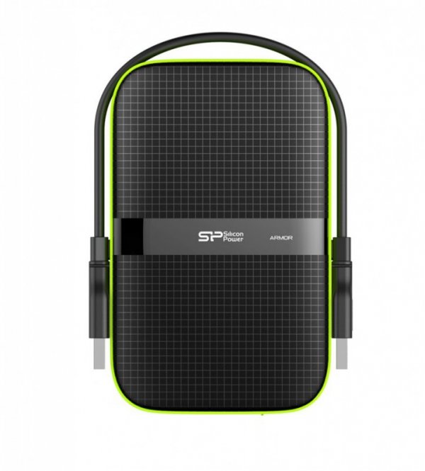 Silicon Power ARMOR A60 2TB USB 3.0 BLACK-GREEN/PANCERNY wstrząso/pyło i wodoodporny
