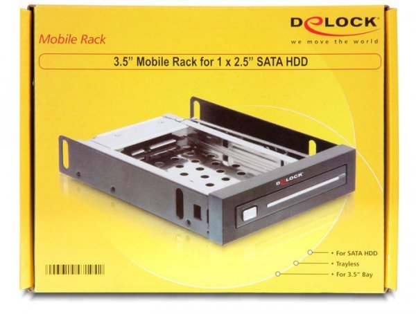 Delock Kieszeń HDD/SSD 3,5 cala na dysk 2.5 cala SATA