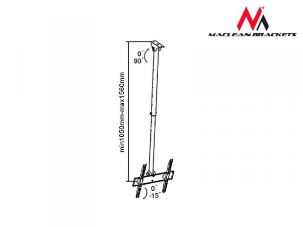 Maclean Maclean Uchwyt do telewizora sufitowy 32-65&quot; MC-631 50kg max vesa 400x400 TV